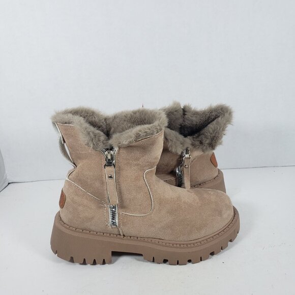 BOOTS NWOT WOMEN'S F & 8 FASHION CLASSICS FUR LINED TAN SIZE 7.5 - Picture 9 of 10